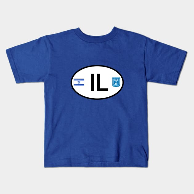 Israel car country code Kids T-Shirt by Travellers